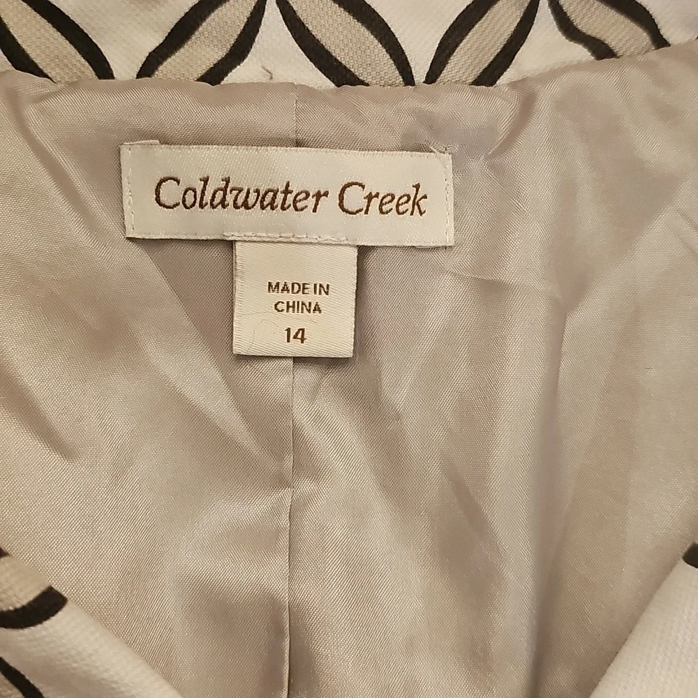COLDWATER‎ CREEK Short Sleeve Blazer Size 14